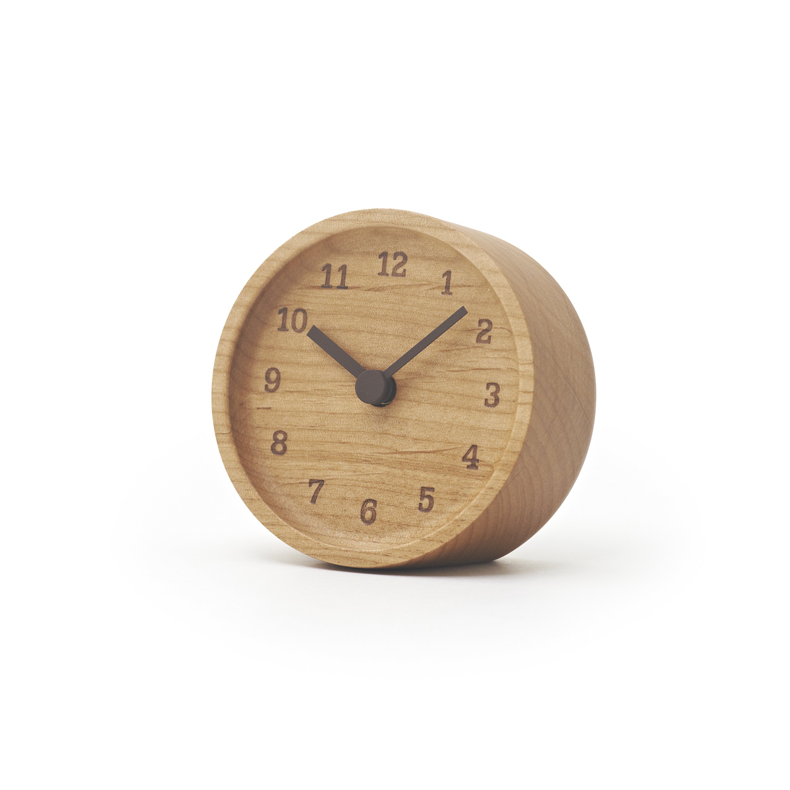 全国送料無料 レムノス 置き時計 天然色木地 MUKU desk clock アルダー LC12-05 AD Lemnos