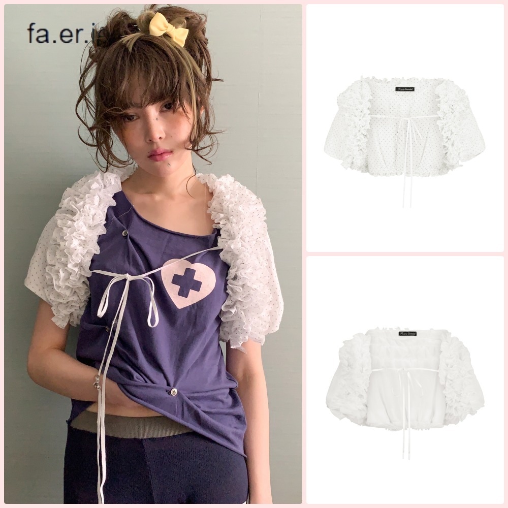 【fa.er.ie】soft bloom short bolero