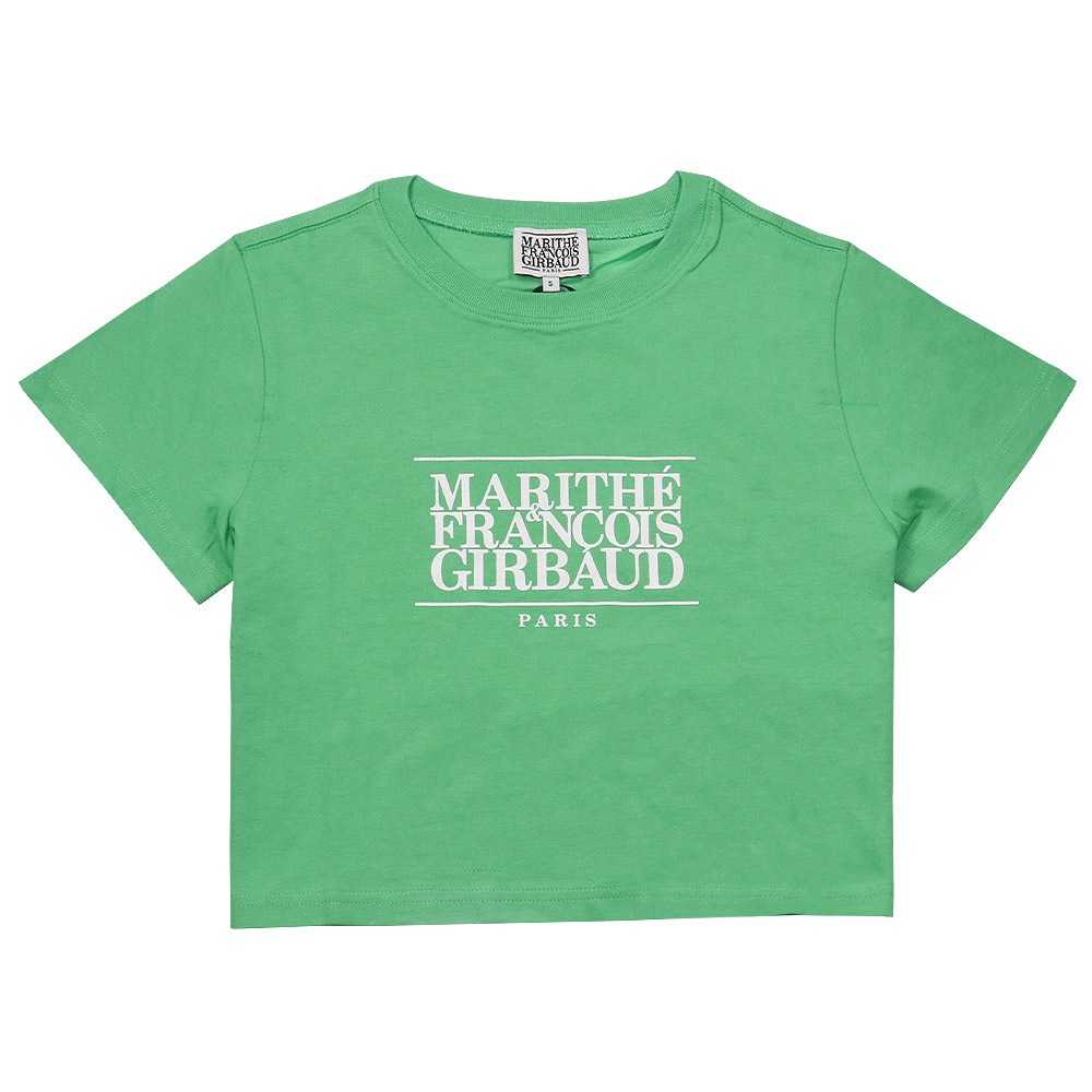 Tシャツ W CLASSIC LOGO CROP TEE GREEN 半袖 レディース 韓国 ファッション アパレル クロップド丈