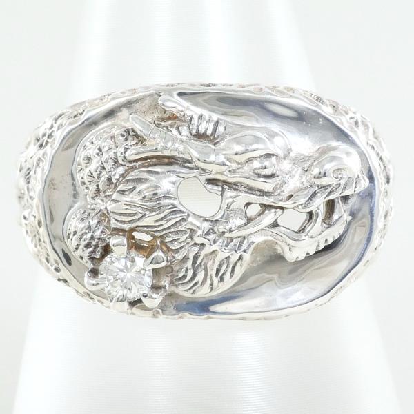 シルバー リング 指輪 15号 ダイヤ 総重量約6.8g ジュエリー 中古