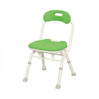 安寿 折りたたみシャワーベンチ FC 背付タイプ 536-061 グリーン 337218 S0795