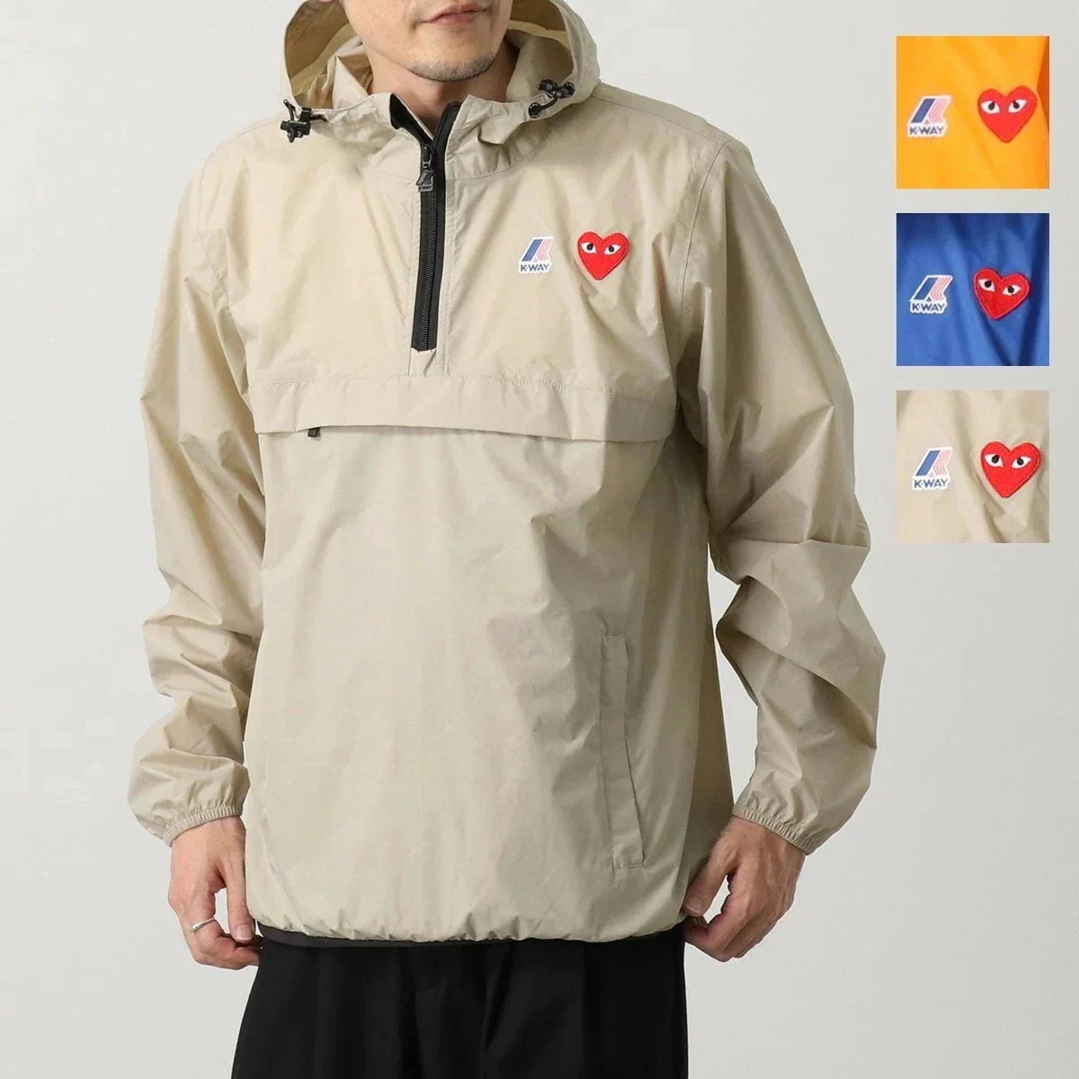 PLAY COMME des GARCONS×K-WAY プルオーバー J502 楽天市場】PLAY COMME des GARCONS × K-WAY プレイ