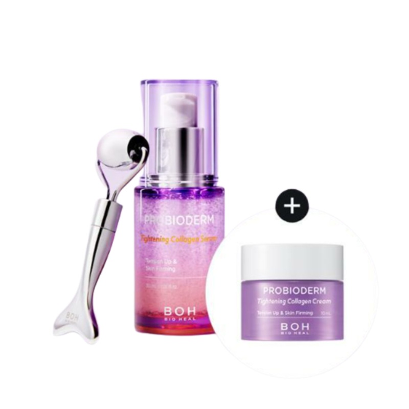 バイオヒルボ プロバイオ ダンタイトニング コラーゲンセラム 30mL（本品）ポケットマッサージャー ローラー&カッサ 1ea, コラーゲンクリーム 10mL