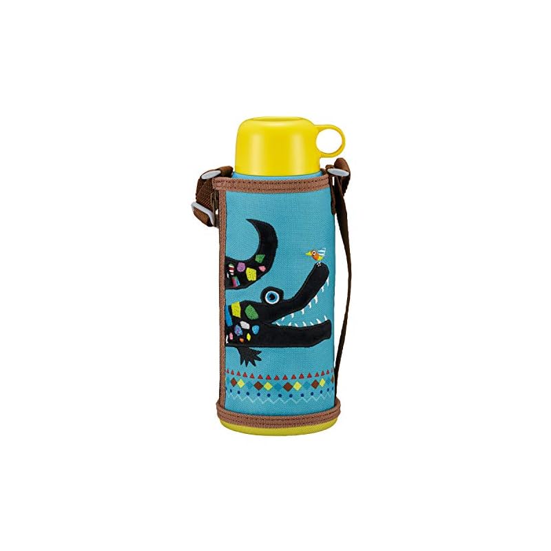 【3日以内発送】タイガー 水筒 800ml 直飲み コップ 付 2WAY ステンレス ボトル ポーチ付き サハラ コロボックル ワニ MBR-C08GAW