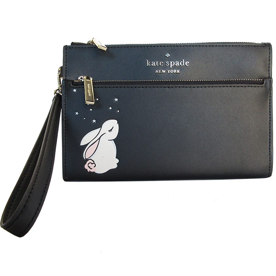 ケイトスペード Kate Spade ポーチ セカンドバッグ レザー ブラック レディース k0041k