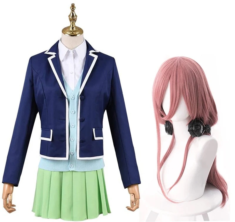【一部分3日内出荷】コスプレ ハロウィン ウィッグ追加可 女子制服 イベント仮装 コスチューム コスプレ衣装 中野三玖 五等分花嫁 イベント用品