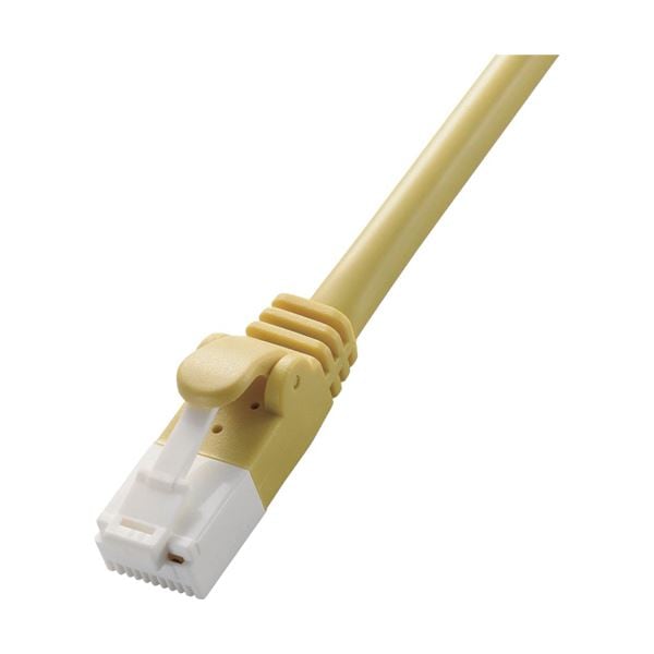 (まとめ) エレコム Cat6対応ツメ折れ防止LANケーブル イエロー 10m LD-GPT／Y10／RS 1本 (×10セット)