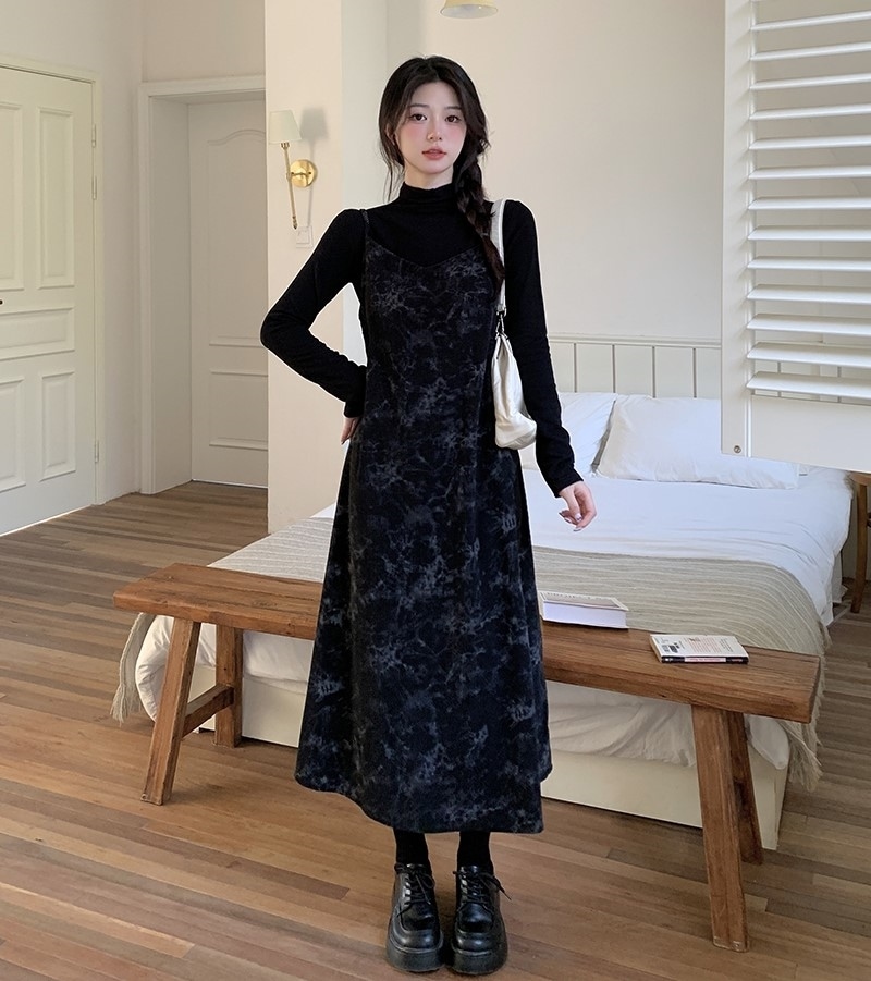 ワンピース キャミソール キャミワンピ サスペンダーワンピ サスペンダースカート ロング マキシ丈 Aライン 大人可愛い おしゃれ レトロ 存在感 花柄 春 秋 冬 レディース デート お出かけ 5,401円