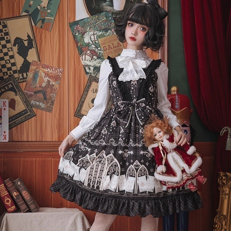 クリスマス賛歌韓国クリスマスlolitaワンピースマント新軍服赤いlolitaセットloスカート