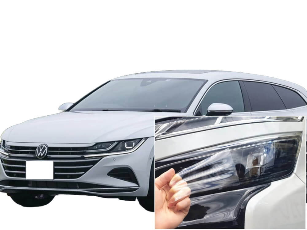 ヘッドライトプロテクションフィルム (ワーゲン アルテオン シューティングブレーク) 車種専用 カット済み 左右セット ヘッドライト保護 フォルクスワーゲン用