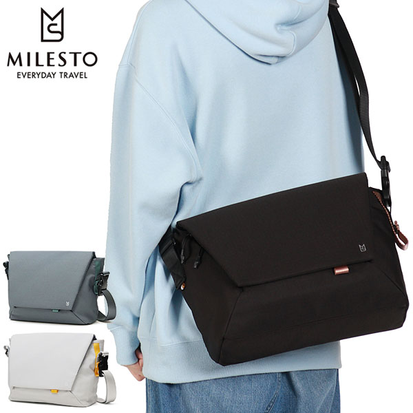 ショルダーバッグ メンズ レディース 斜め掛けバッグ ブランド バッグ 斜めがけ 大きめ A4 大人 軽量 撥水加工 収納力 Hutte メッセンジャーバッグ L MLS941