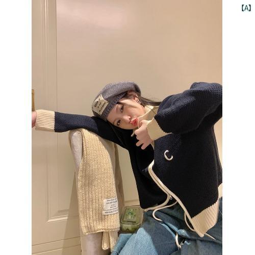 レディース　ファッション　レディース　オシャレ　かわいい　綺麗　上品 韓国 レトロ 刺繍 ショート セーター 秋 双頭 ジッパー カーディガンジャケット