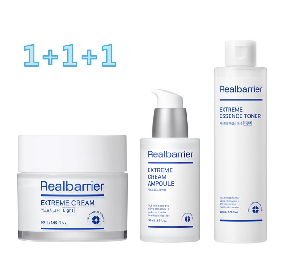 エクストリームクリームライト+アンプル+トナー ライト, 3個