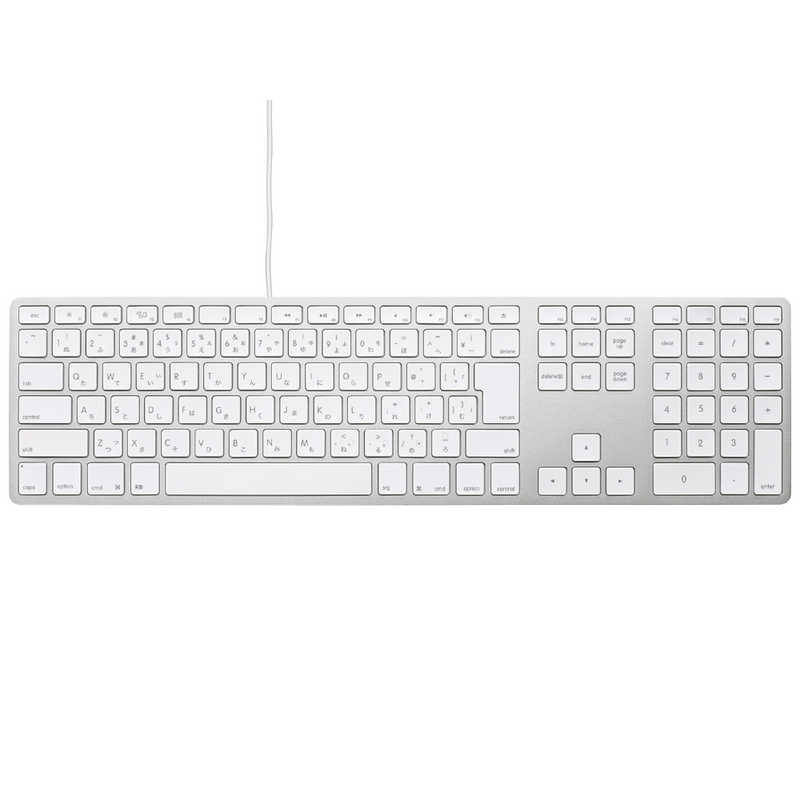 MATIAS　キーボード USB-Aハブ搭載 Wired Aluminum Keyboard for Mac ［有線 /USB-A＋USB-C］ シルバー　FK318S-JP/3