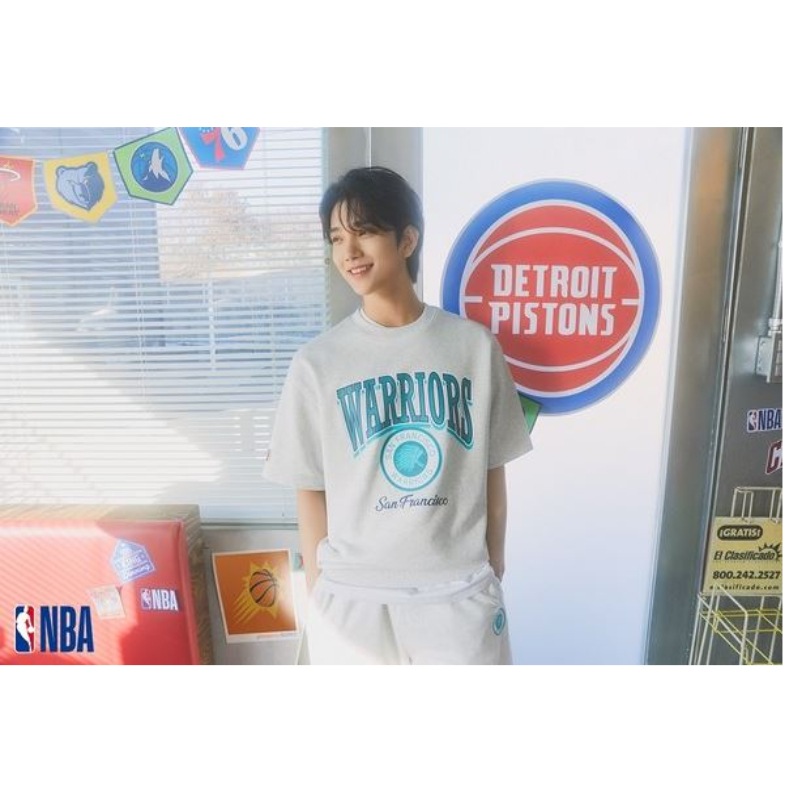 Seventeen[ジョシュアPICK] ハードウッド テリー 半袖 マンツーマンTシャツ_メランジグレー