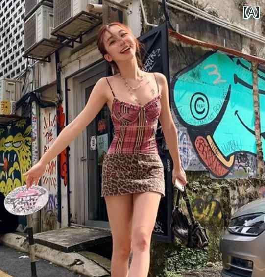 魅惑的 ホットガール チェック柄 おしゃれ ノースリーブ キャミソール 大人かわいい ガーリー スリムフィット ショート丈 小柄向け ピンク セクシー