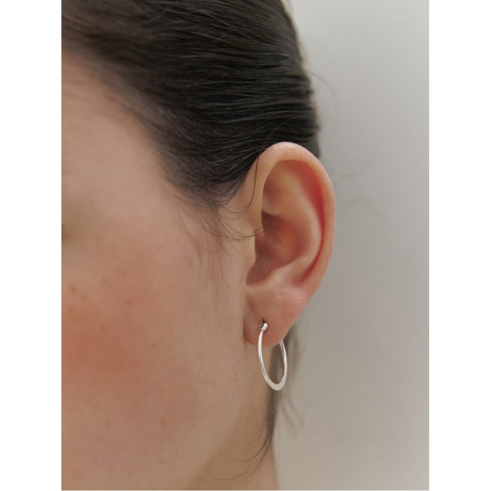 ミメシ フラット フープ ピアス [925 silver]