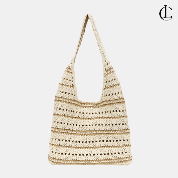 女性用ショルダーバッグ 編み物 ニット タブレット収納バッグ LAIN035