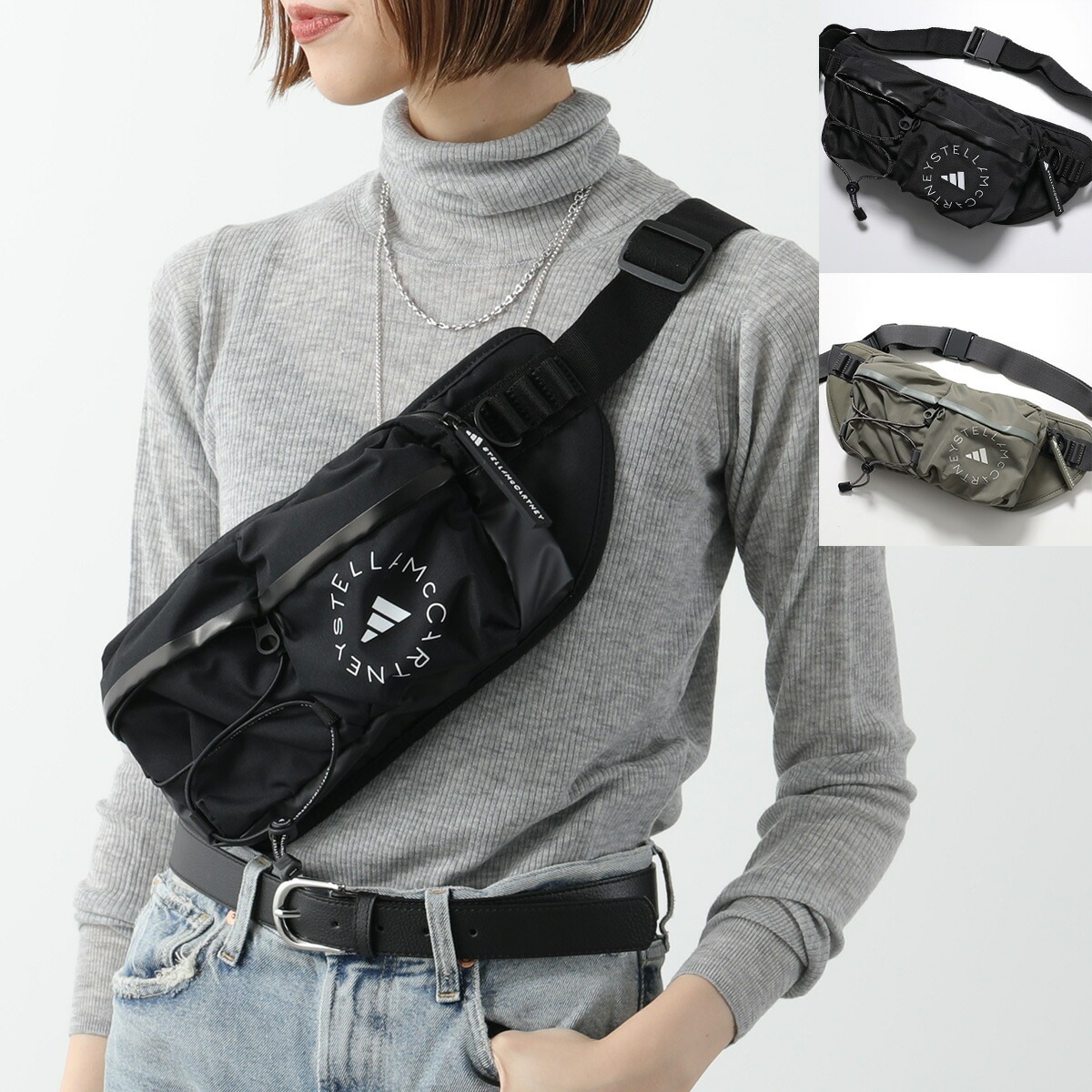 adidas by STELLA McCARTNEY アディダス ステラマッカートニー コラボ ボディバッグ aSMC BUMBAG バムバッグ IW1618 JY4199 レディース 鞄 カラー2色