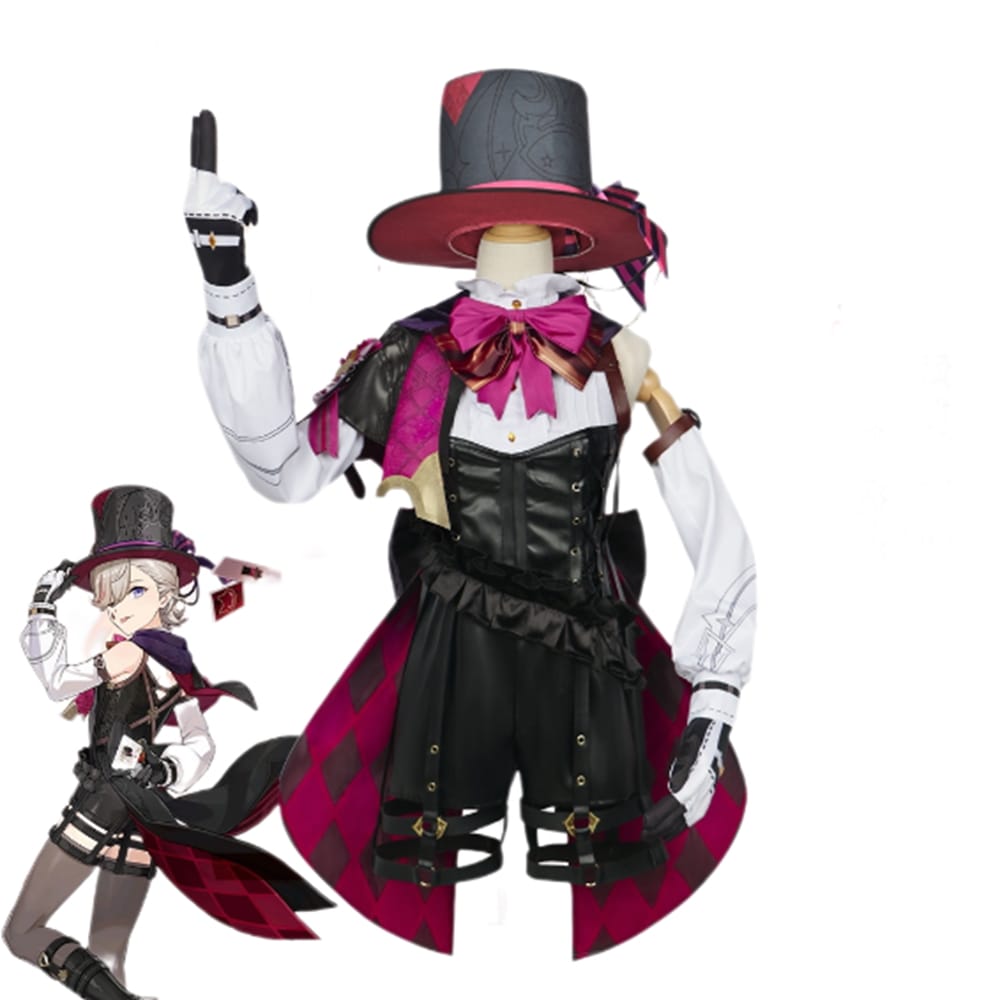 原神 げんしん Lyney リネ コスプレ衣装 ハロウィン コスチューム ウィッグ