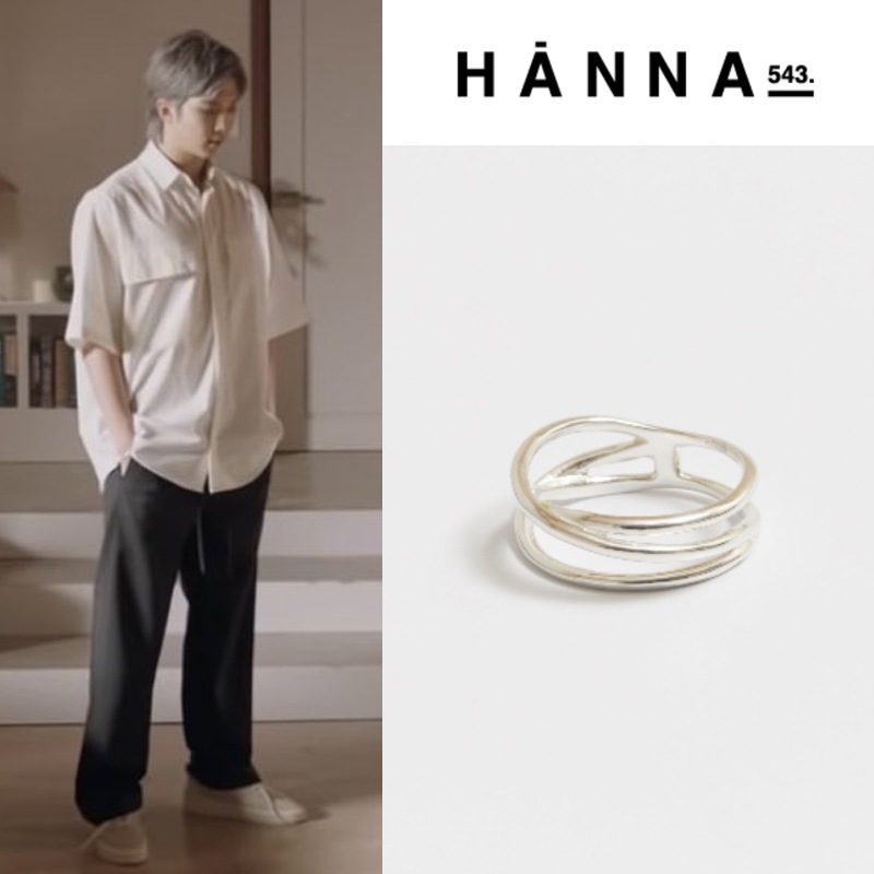 bts RM着用 R506S シルバー ウェーブリング