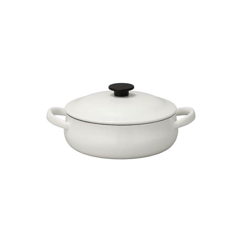 野田琺瑯 キャセロール ホーロー 浅型 IH対応 25cm 日本製 ルーク LK-25S