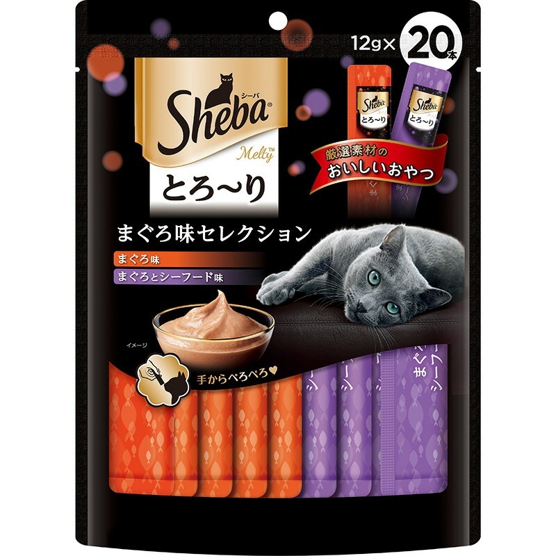 （まとめ買い）マース シーバ とろり メルティ まぐろ味セレクション 12gx20個 猫用おやつ [x5]
