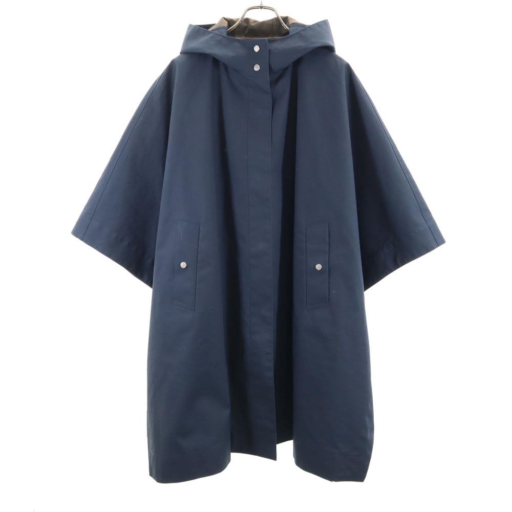 日本製 コットン ポンチョ 38 ネイビー レディース