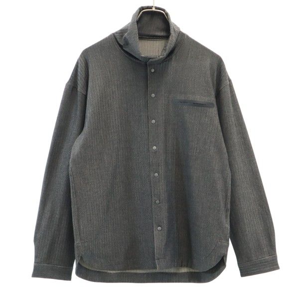 未使用 長袖 アウトラストハイネック シャツジャケット S チャコールグレー メンズ