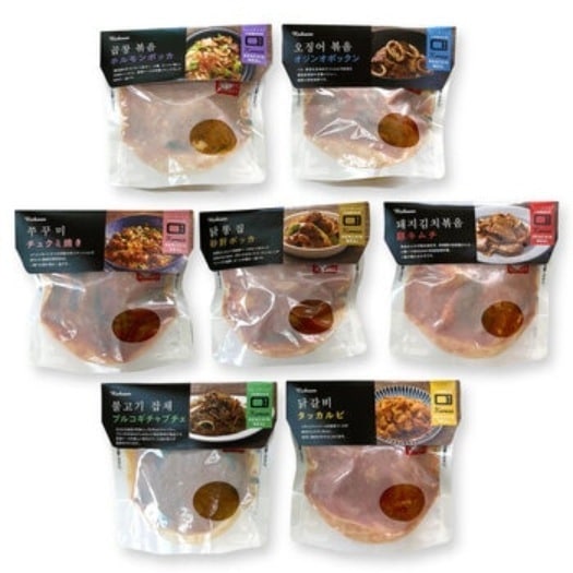 [倉庫管理]　【冷凍】李朝園 レンチン韓国ミールセット 7種 170g x 各2個（計14個）