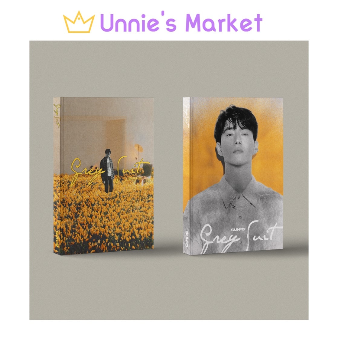 [SET] EXO SUHO [Grey Suit] 2nd Mini Album Photobook ver. + Free Photocard 1EA(fan-made)