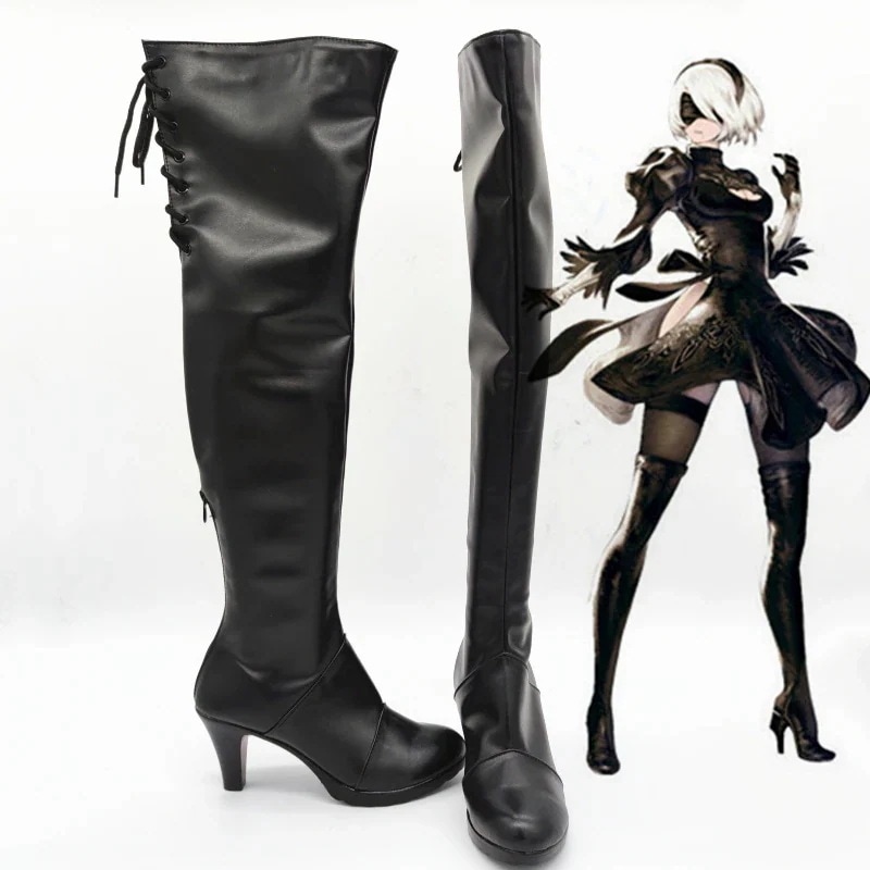 NieRAutomata　ニーアオートマタ　2B　ヨルハ二号B型　コスプレ　靴　ブーツ