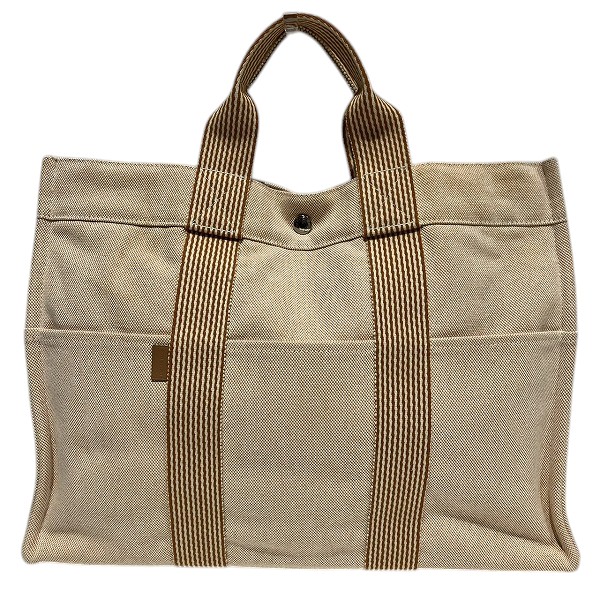 エルメス ニューフールトゥMM キャンバス バッグ トートバッグ ユニセックス【中古】