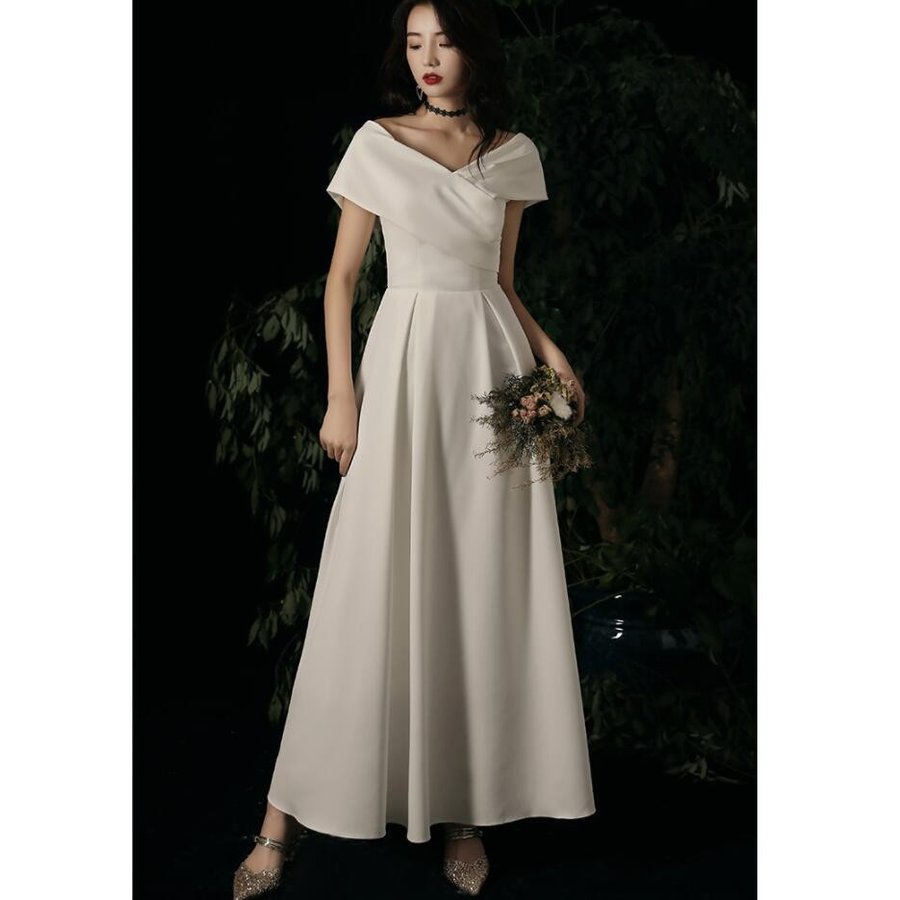 新作揃え ロングドレス オフショルダー ウエディングドレス お呼ば 結婚式 パーティードレス フォーマルドレス ドレス Size Xxl