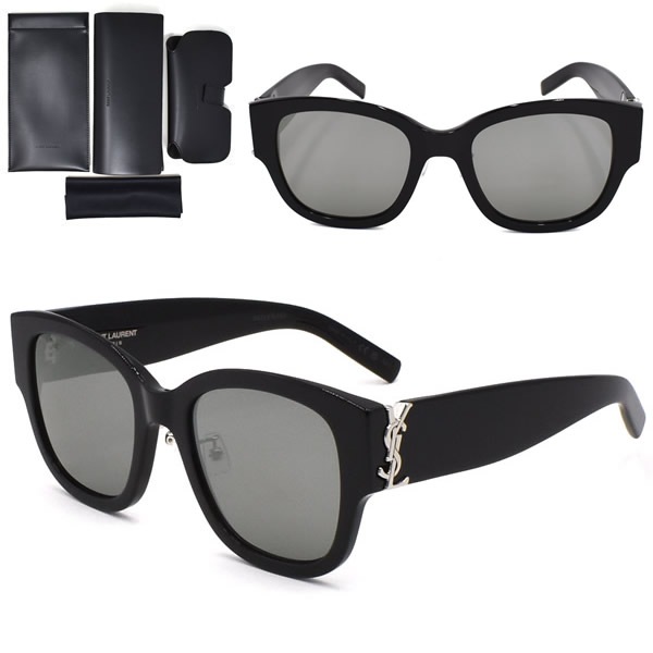 サングラス SAINT LAURENT SL M95/K 002 サングラス アジアンフィット メンズ レディース ユニセックス SLM95K-002 ブラック