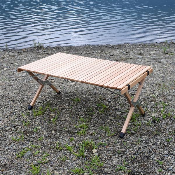折りたたみテーブル 屋外 コンパクト 持ち運び 折り畳み スリム かさばらない 省スペース アウトドア キャンプ センターテーブル 木製