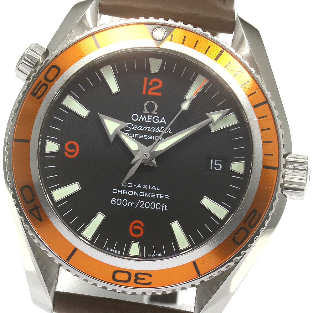オメガ OMEGA 2909.50.38 シーマスター プラネットオーシャン コーアクシャル クロノメーター 自動巻き メンズ 保証書付き_850273【中古】