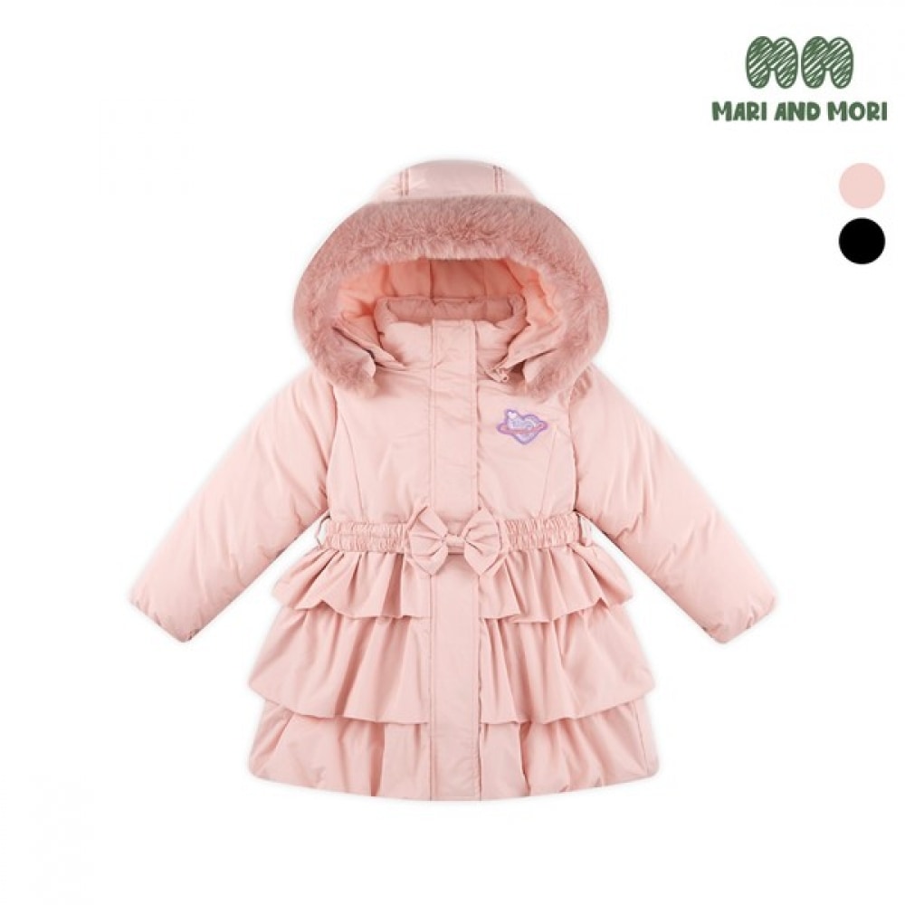 ウォルトンキッズ ラブユニバースプリーツパディングジャンパー