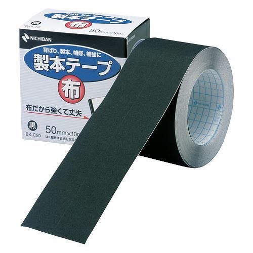 （まとめ買い）ニチバン 製本テープ布BK-C50黒 50X10 BK-C50-6 ｸﾛ 00004765 [x3]