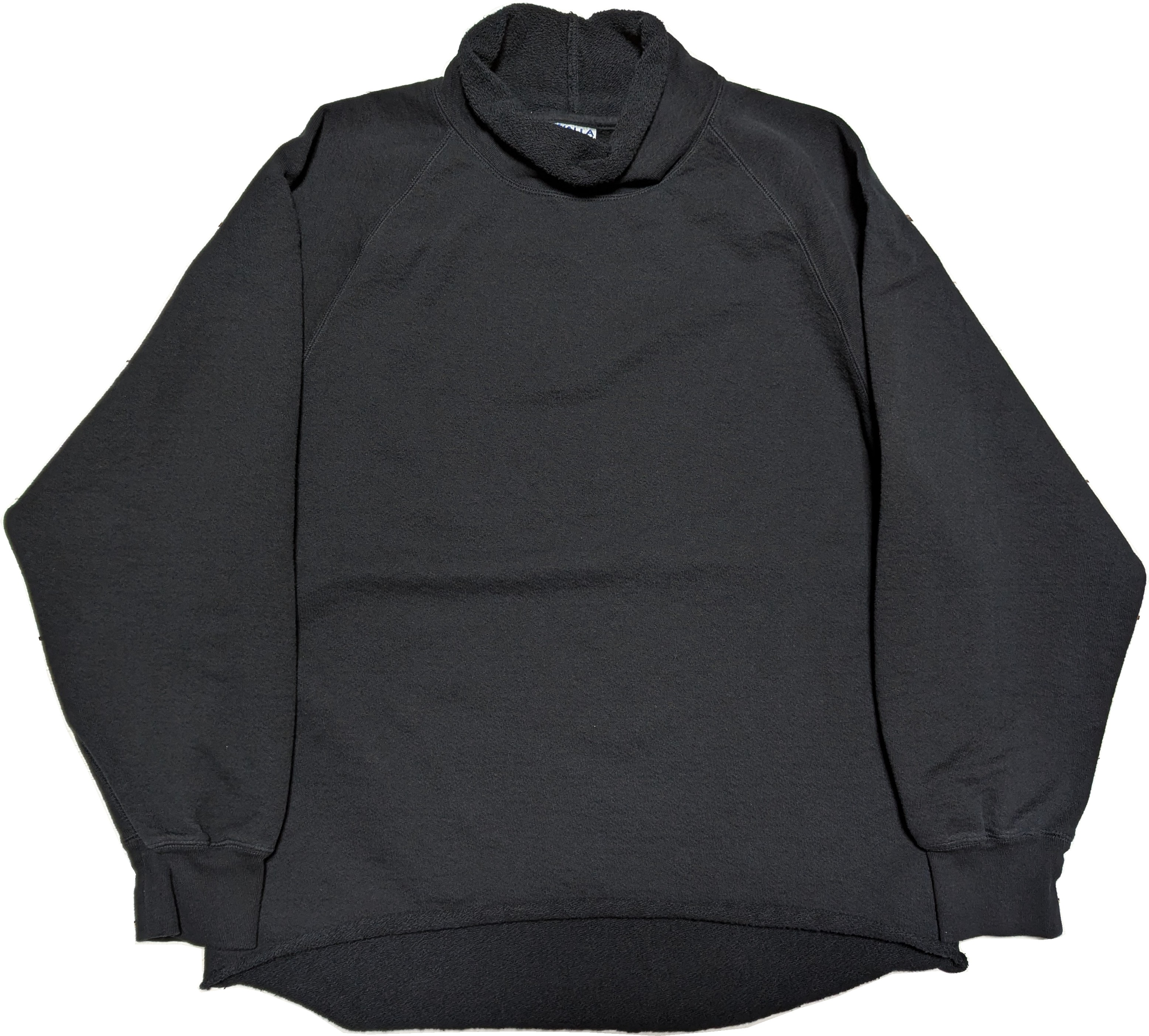 13オンス ロールネックタートル ブラック メンズ トレーナー 日本製 014