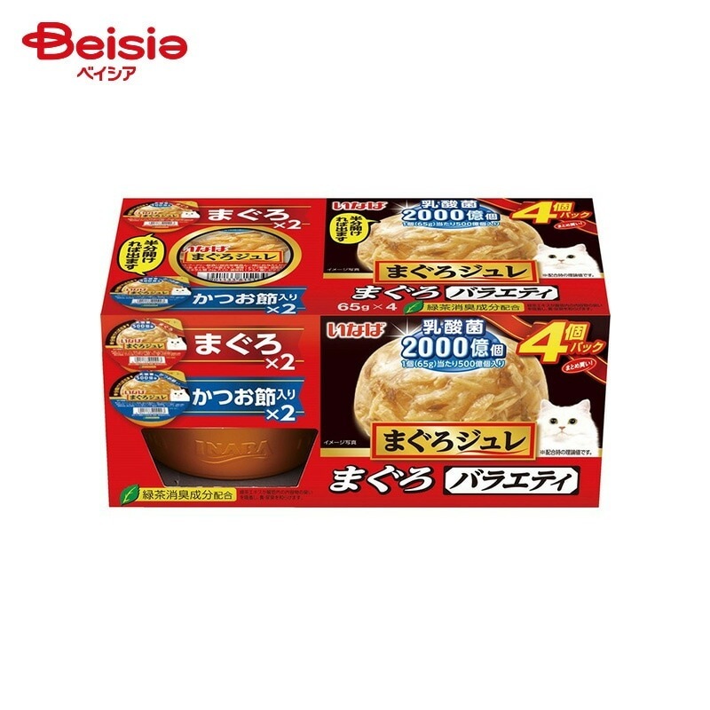 いなばペットフード まぐろジュレ 乳酸菌入り まぐろバラエティ (65g×4個)×12個 ペット