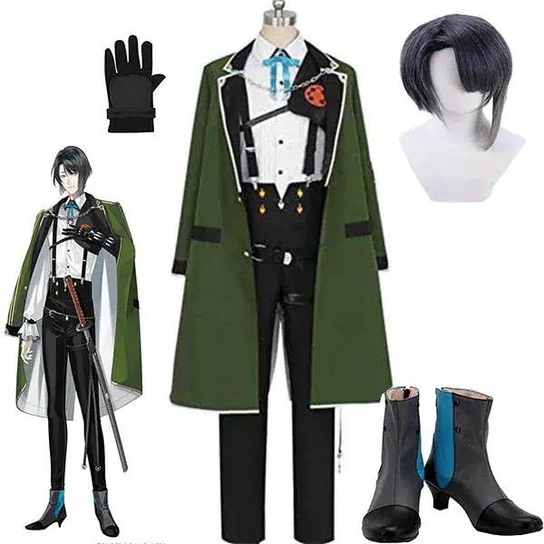 刀剣乱舞 松井江 衣装＋手袋 ウィッグ 靴 追加可 内番 制服 178番 打刀ユニフォーム 刀剣乱舞 まついごう とうらぶ コスプレ 衣装 仮装 変装 ハロウィン 忘年会 クリスマス コスプレ