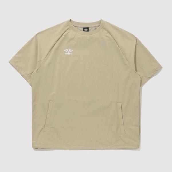 半袖Tシャツ LQC UQ121SWT32-BEI アクティブ オールラウンド ストレッチ半袖ピステ / ベージュ