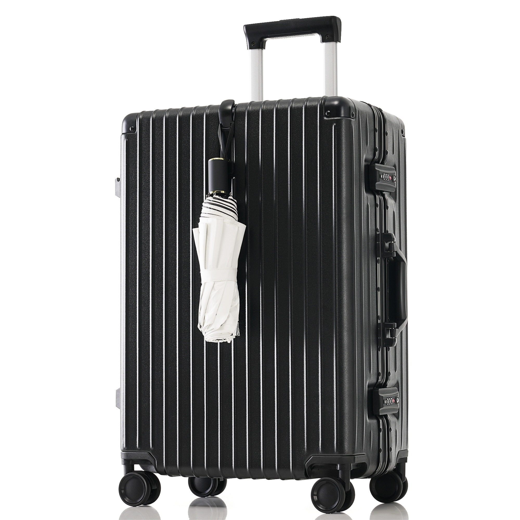 【2点購入で150OFF】【夏日限り激安SALE】スーツケース Sサイズ 機内持ち込み キャリーケース キャリーバッグ アルミ フレームタイプ USBポート付き スマホスタンド付き 防水ポケット ドリ