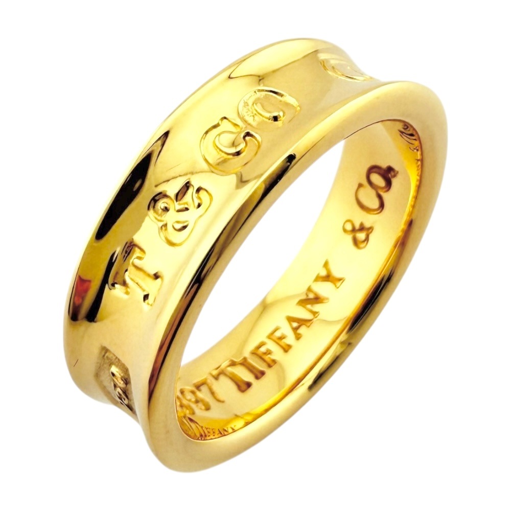 ティファニー 1837ナロー リング 指輪 13号 18金 K18イエローゴールド TIFFANY&Co. 中古 美品