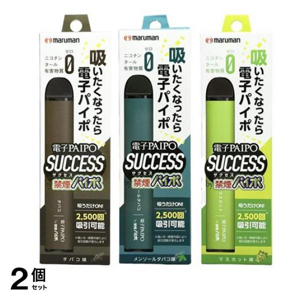 電子PAIPO SUCCESS タバコ味 &メンソールタバコ味 &マスカット味 各1本入 2個セット