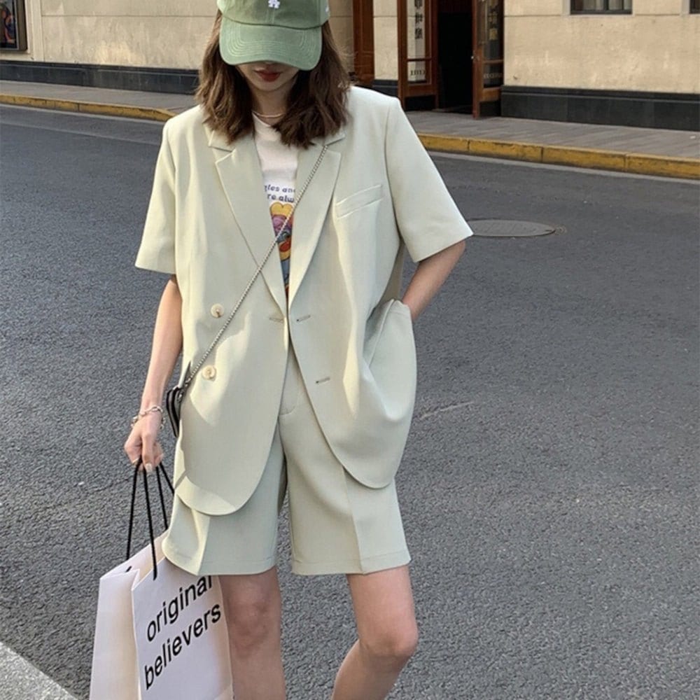 【送料無料】レトロガーリースーツセットアップ