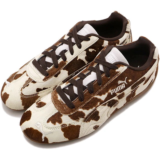 スニーカー スピードキャット カウ ウィメンズ [406141-01] レディース 靴 アニマルパターン Chocolate-Brown/Gum 正規取扱店