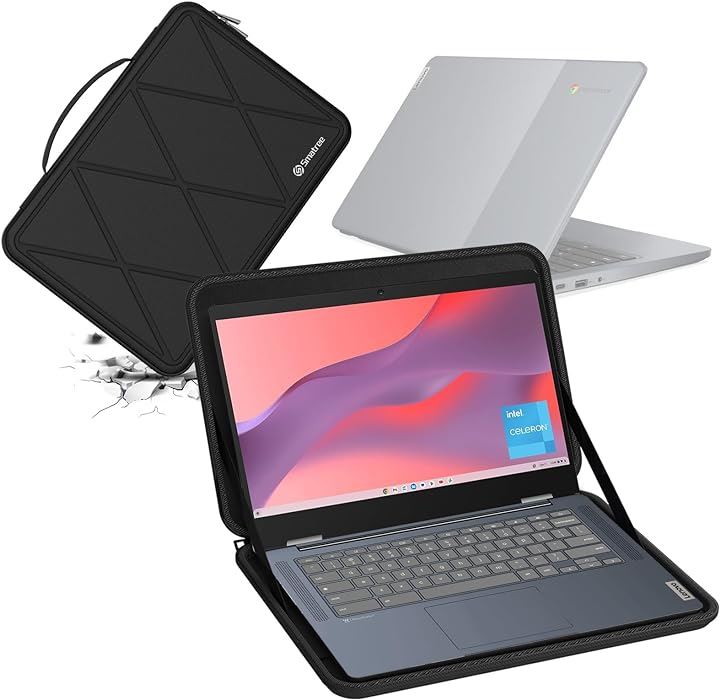 互換品 ハードEVA保護スリーブケース 15 インチ Lenovo V15 Gen 214 V14 2/IdeaPad (Black, For Lenovo 14インチ（M53）)