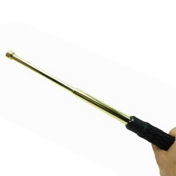 スチール 特殊警棒 ゴールド 16インチ 17-40cm ホワイトウルフ 金 護身 用品 グッズ セキュリティ 防犯 警棒 バトン 女性 防衛 警防 特殊